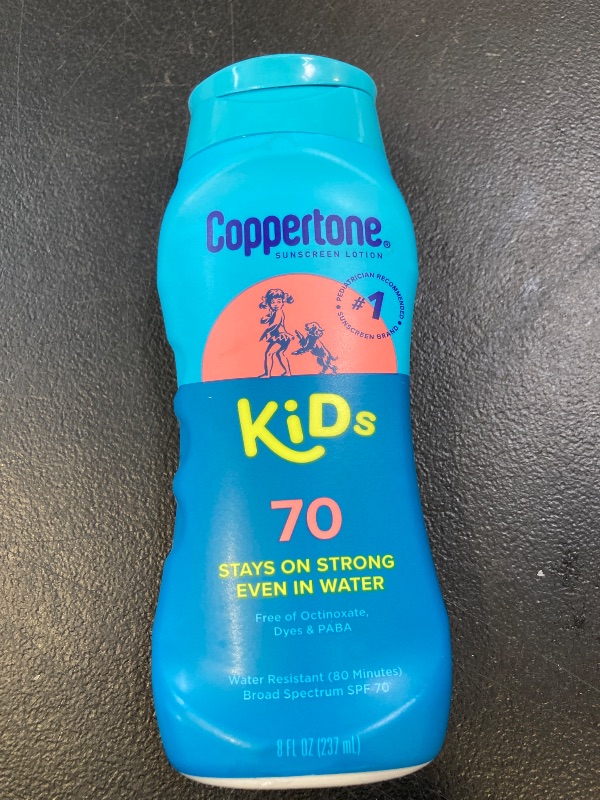 Photo 1 of Coppertone Kids Sunscreen Lotion, SPF 70 Sunscreen for Kids, 8 fl oz