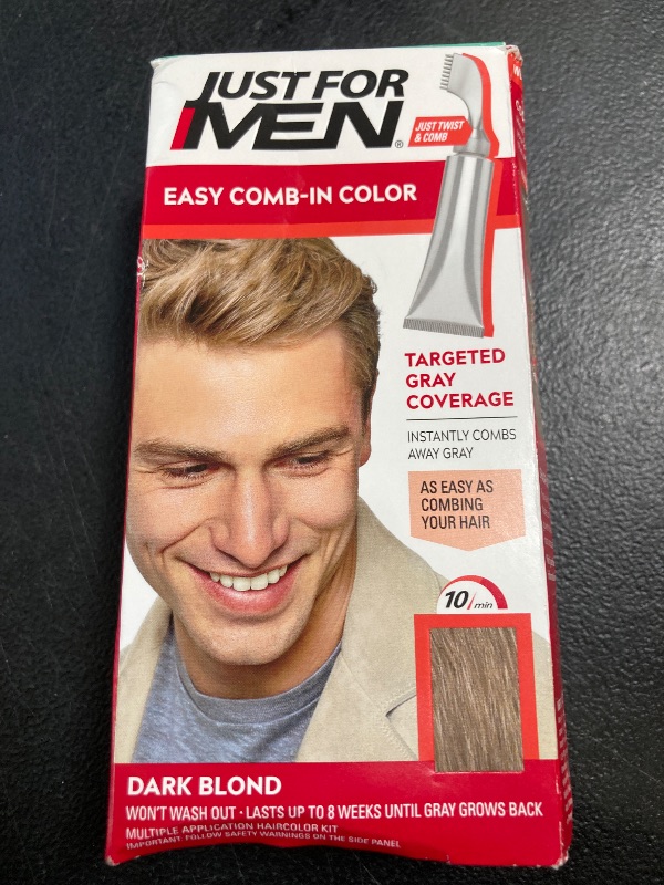 Photo 1 of Just For Men Easy Comb-In Color Mens Hair Dye, Easy No Mix Application with Comb Applicator - Dark Blond, A-15, Pack of 1