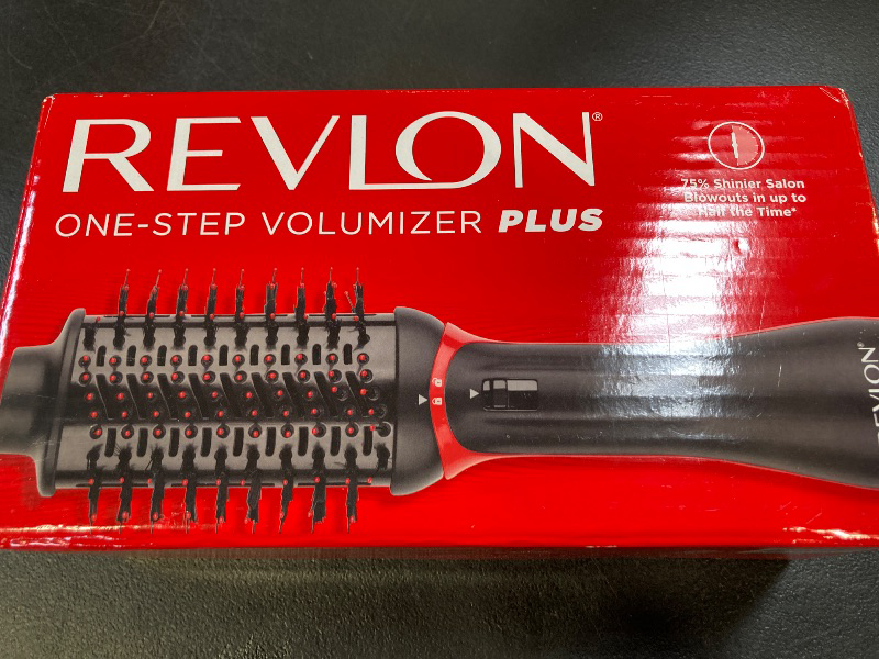 Photo 1 of REVLON One Step Volumizer PLUS Hair Dryer and Styler | More Volume, Less Damage, and More Styling Control for Easy and Fast Salon-Style Blowouts, Plus Travel Friendly (Black)