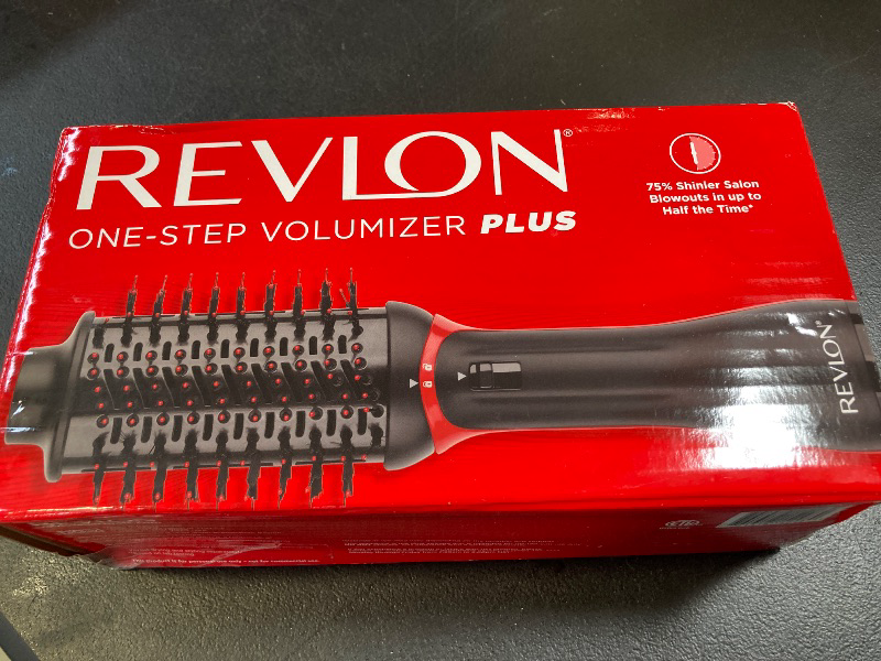 Photo 1 of REVLON One Step Volumizer PLUS Hair Dryer and Styler | More Volume, Less Damage, and More Styling Control for Easy and Fast Salon-Style Blowouts, Plus Travel Friendly (Black)
