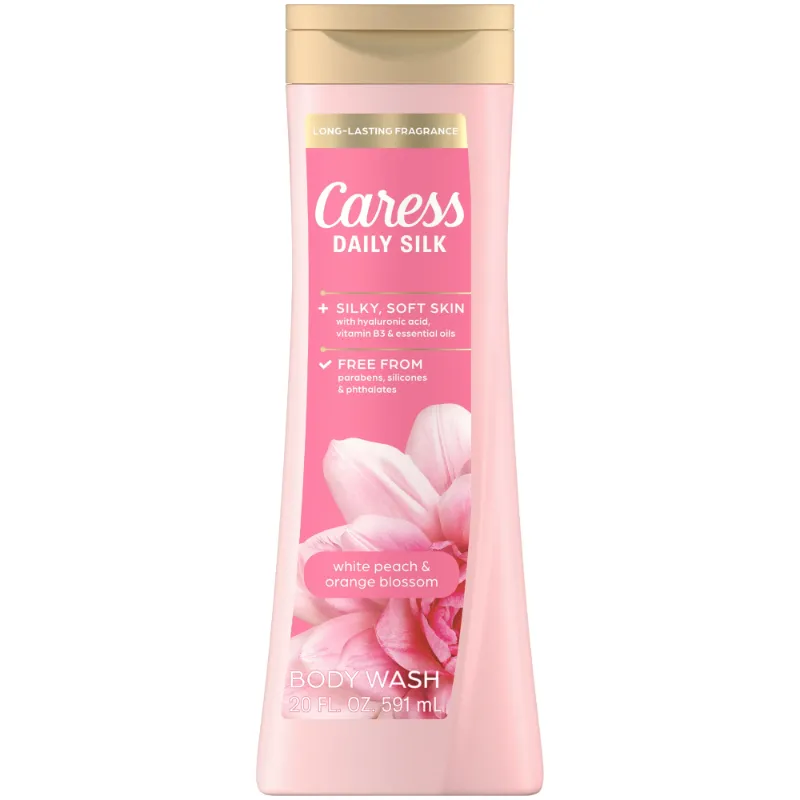 Photo 1 of Caress Body Wash for Women, Daily Silk White Peach & Orange Blossom for All Skin 20 fl oz