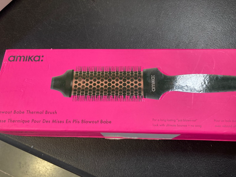 Photo 1 of Amika Blowout Babe Thermal Brush, Black