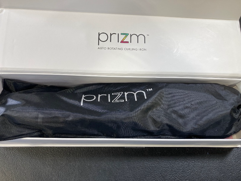 Photo 1 of Prizm Nano Titanium Automatic Rotating Curling Iron 1.25 Inch Worldwide Dual Voltage Curling Wand Hair Wand LCD Display 11 Temperature Effortless Curls Spinning Barrel Negative Ions 360° Swivel Cord