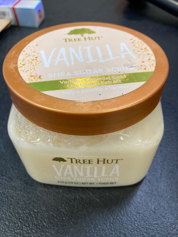 Photo 1 of Tree Hut Vanilla Shea Sugar Exfoliating & Hydrating Body Scrub, 18 oz