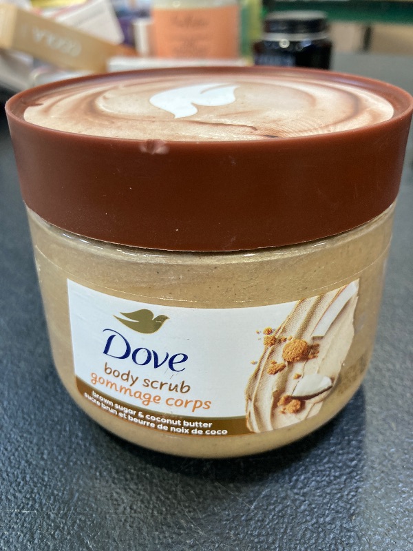 Photo 1 of Dove Brown Sugar and Coconut Butter Body Scrub Exfoliates and Deeply Nourishes for Smooth, Radiant Skin 15 oz