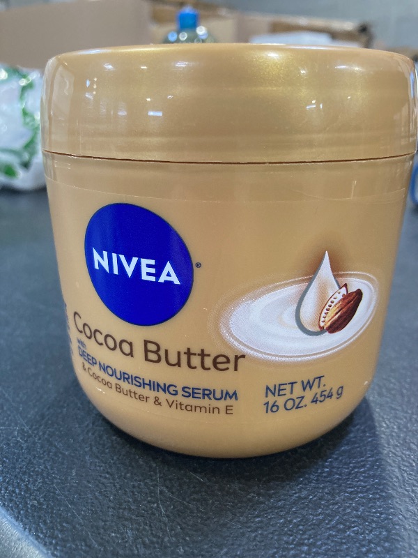 Photo 1 of NIVEA Cocoa Butter Body Cream for Dry Skin with Hyaluronic Acid, Cocoa Butter and Deep Nourishing Serum, 72-Hour Body Moisturizer, 16 Oz Jar