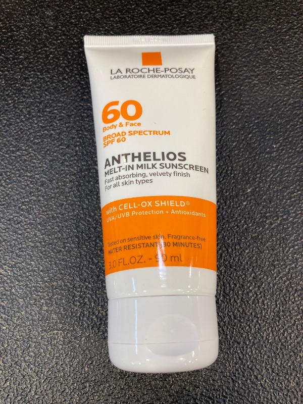 Photo 1 of La Roche-Posay Anthelios Melt-In Milk Sunscreen SPF 60, Sunscreen For Body & Face, Broad Spectrum SPF + Antioxidants, Oil Free, Lightweight & Fast Absorbing, Oxybenzone Free