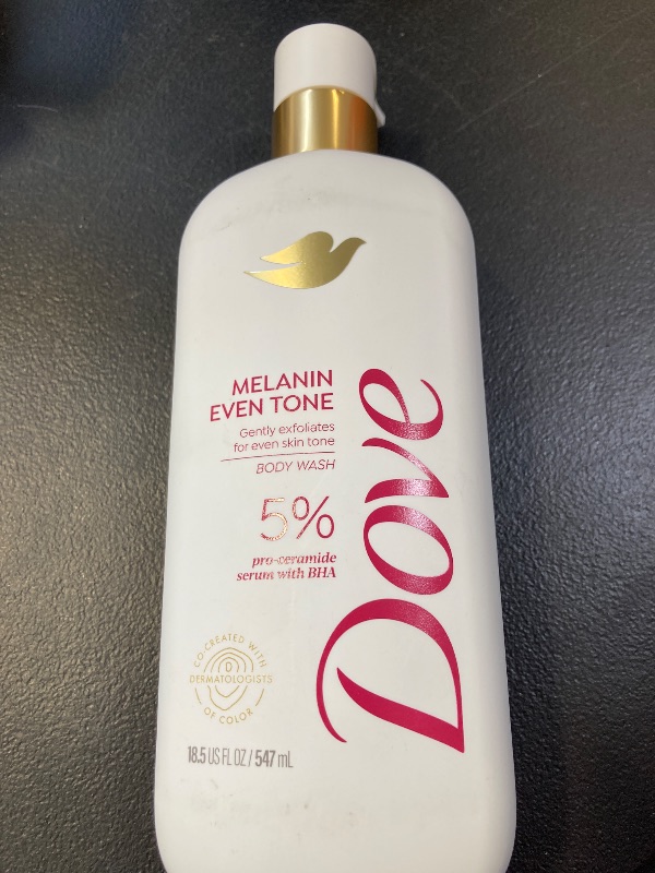 Photo 1 of Dove Exfoliating Body Wash Melanin Even Tone Promotes Even Skin Tone 5% pro-ceramide serum with BHA 18.5 oz