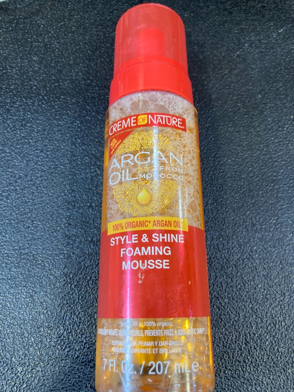 Photo 1 of Creme Of Nature Argan Oil Style & Shine Foam Mousse 7 Ounce (207ml) (Pack of 6)