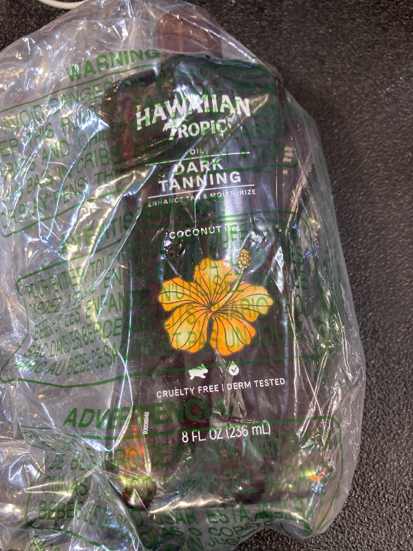Photo 1 of Hawaiian Tropic Dark Tanning Oil, 8oz | Moisturizing Body Oil with Cocoa Butter, Tan Enhancer, 8oz each Twin Pack