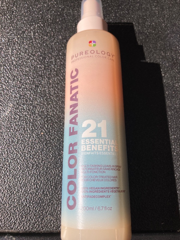 Photo 1 of Pureology Color Fanatic Multi-Tasking Leave-In Spray, 21 Benefits for All Hair Types, Heat Protection, Detangling & Frizz Control, Infused with Coconut & Camellia Oils, Color Safe, Vegan, 6.7 Fl Oz