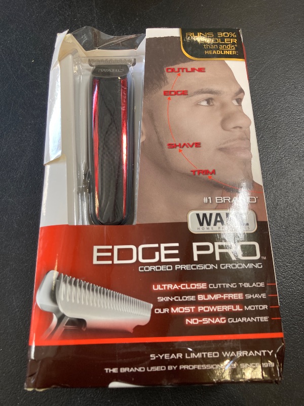 Photo 1 of Wahl Edge Pro Bump Free Corded Beard Trimmer for Men Touch Up Trimmer & Grooming Detailer Kit – Perfect for Edging Beards, Mustaches, Hair, & Stubble, – Model 9686-300