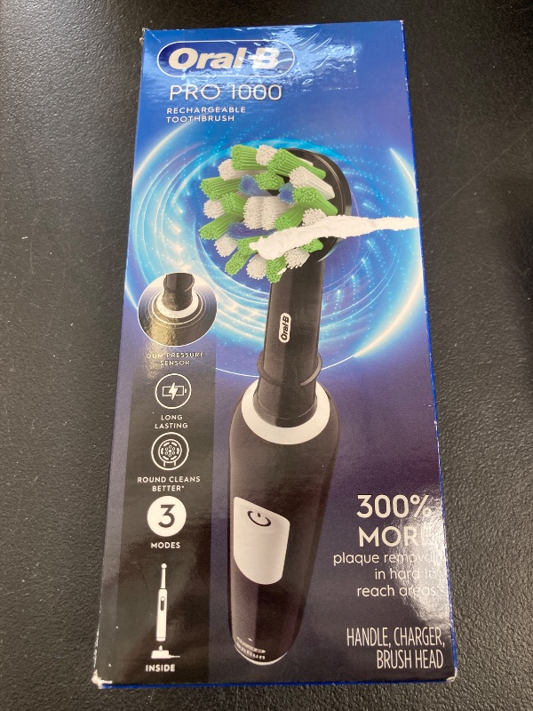 Photo 1 of Oral-B Pro 1000 Rechargeable Electric Toothbrush, Black