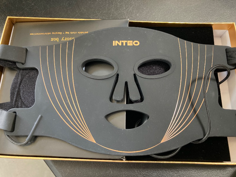 Photo 1 of INTEO Red Light Therapy for Face, 3 Modes Portable Led Face Mask Light Therapy with Remote, Near-infrared 850 Red Light Mask with Timing Function, Led Light Therapy At Home 180 LED Beads