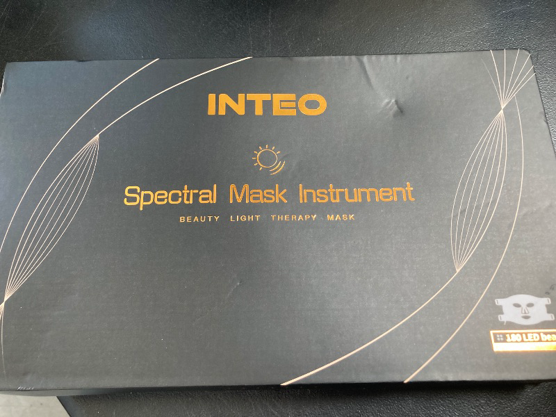 Photo 1 of INTEO Red Light Therapy for Face, 3 Modes Portable Led Face Mask Light Therapy with Remote, Near-infrared 850 Red Light Mask with Timing Function, Led Light Therapy At Home 180 LED Beads