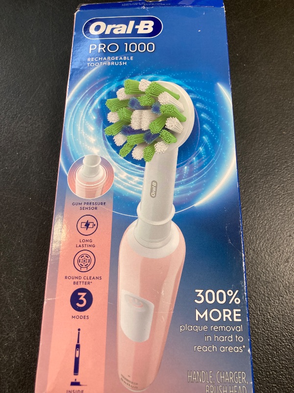 Photo 1 of Oral-B Pro 1000 Rechargeable Electric Toothbrush, Pink