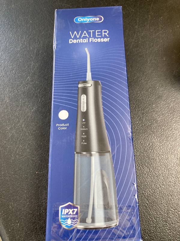 Photo 1 of Onlyone Water Dental Flosser, 300ML Portable Oral Irrigator for Teeth, 4 Modes and 5 Jet Tips, Rechargeable Irrigation Cleaner, Electric Flossing Machine Power Flossers & Irrigator Accessories White
