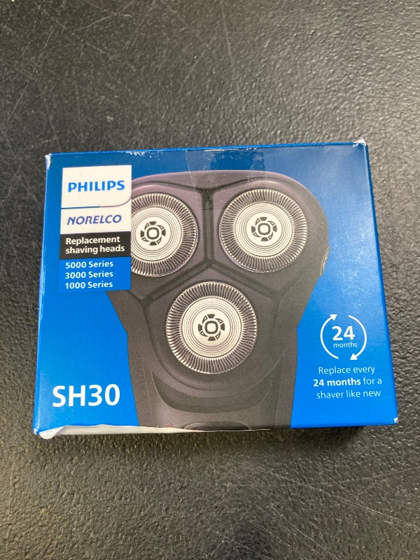 Photo 1 of Philips Norelco SH30/52 Shaving Heads, Compatible with Philips Shavers Series 1000, 3000 and 5000, Powerful Performance, Self-Sharpening, 3 Pieces, Model SH30/52