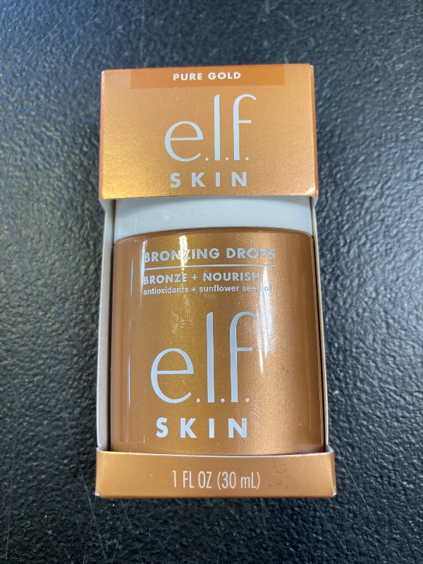 Photo 1 of e.l.f. SKIN Bronzing Drops, Liquid Bronzer For Face & Skin, Creates A Sun-Kissed Glow, Infused With Vitamin E, Vegan & Cruelty-Free, Pure Gold