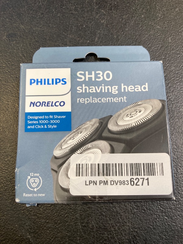 Photo 1 of Philips Norelco SH30/52 Shaving Heads, Compatible with Philips Shavers Series 1000, 3000 and 5000, Powerful Performance, Self-Sharpening, 3 Pieces, Model SH30/52