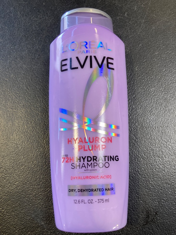 Photo 1 of L'Oreal Paris Elvive Hyaluron Plump Hydrating Shampoo for Dehydrated, Dry Hair Infused with Hyaluronic Acid Care Complex, Paraben-Free, 12.6 Fl Oz
