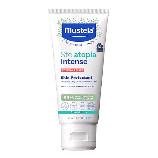Photo 1 of Mustela Eczema Relief Cream Stelatopia Intense - Fragrance-Free Moisturizing Body Lotion with Colloidal Oatmeal - For dry, itchy, irritated skin & flare-ups - Baby, Child & Adult - 5.07 fl. oz.