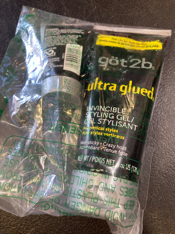 Photo 1 of Got2B Ultra Glued Invincible Styling Gel 2 - 6 oz tubes + 1 Travel 1.25 oz tube