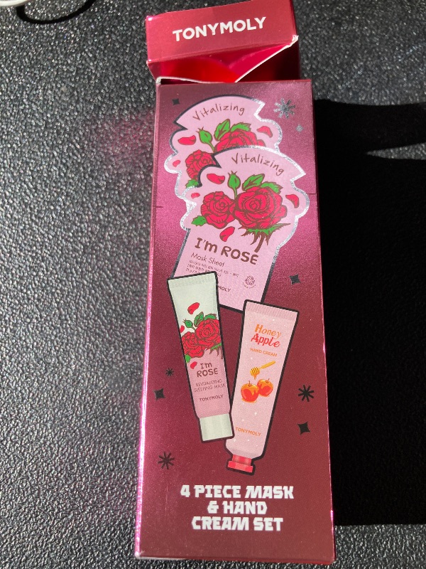 Photo 1 of TONYMOLY Perfect Picked Gift Set, 4 Pc Rose Mask and Hand Cream Set
