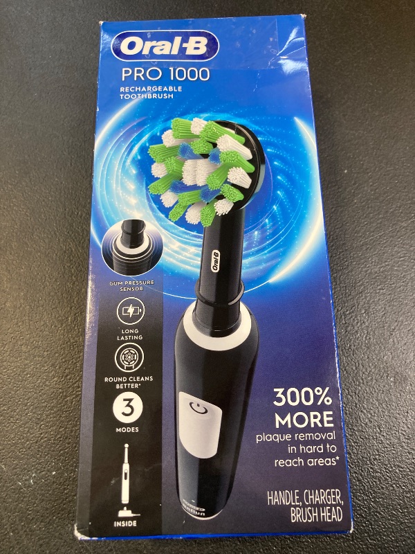 Photo 1 of Oral-B Pro 1000 Rechargeable Electric Toothbrush, Black