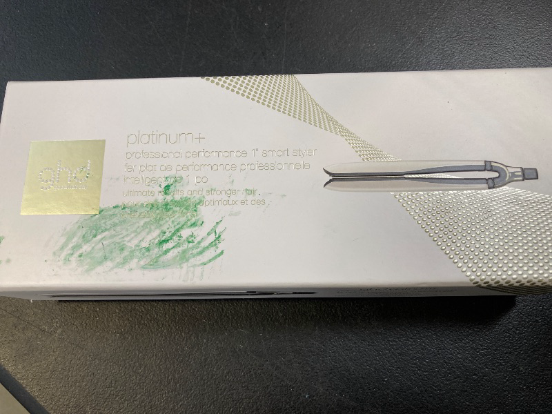 Photo 1 of ghd Platinum+ Styler - 1” Smart Flat Iron Hair Straightener - Professional Ceramic Styling Tool with Predictive Heat Control and Automatic Shut-Off - More Shine and More Color Protection - White