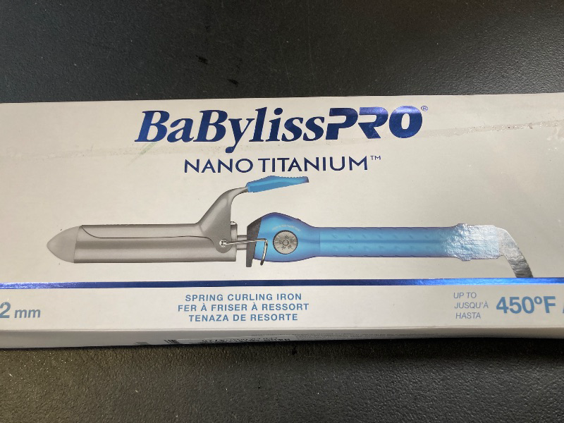 Photo 1 of BaBylissPRO Nano Titanium Spring Curling Iron, 1.25" Professional Spring Hair Curler for Long Lasting Curls & All Hair Types
