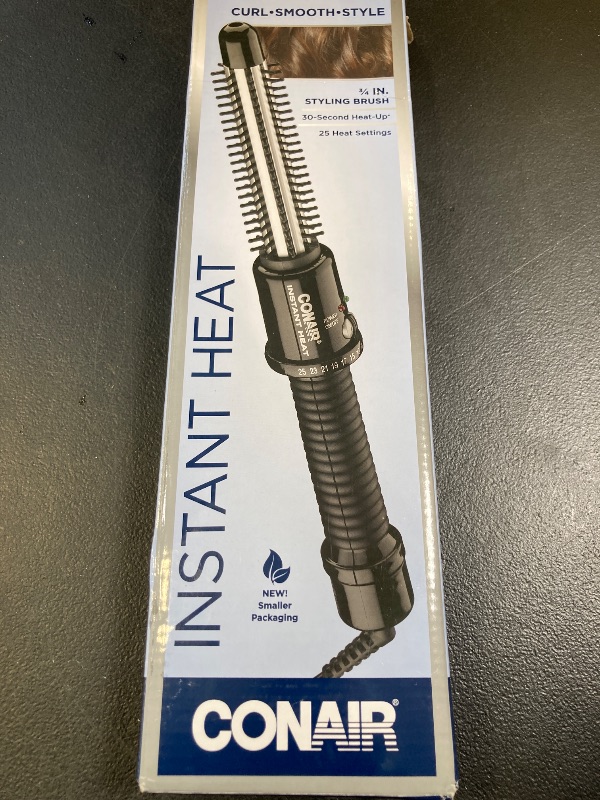 Photo 1 of Conair Instant Heat Curling Iron Brush, 3/4-Inch Barrel - For Use On Short Hair
