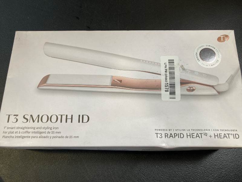 Photo 1 of T3 Smooth ID 1” Flat Iron with Touch Interface - Digital Ceramic Flat Iron with Interactive HeatID Technology for Automatic Heat Setting Personalization