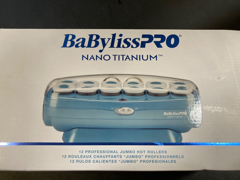 Photo 1 of BaBylissPRO Jumbo Hot Rollers, Nano Titanium Hair Styling Tools & Appliances, 12 Count, (Pack of 1) BABNTCHV15
