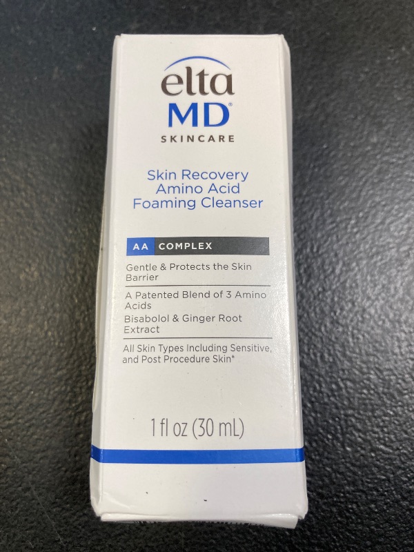 Photo 1 of EltaMD Skin Recovery Amino Acid Foaming Facial Cleanser, Gentle Face Cleanser for Sensitive Skin, 1.0 Fl Oz