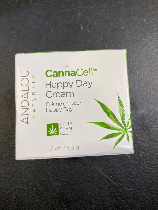 Photo 1 of Andalou Naturals Cannacell Happy Day Cream, Face Moisturizer with Nourishing Hemp Stem Cell Formula for Restored & Glowing Skin, Face Cream for Women & Men, 1.7 fl oz