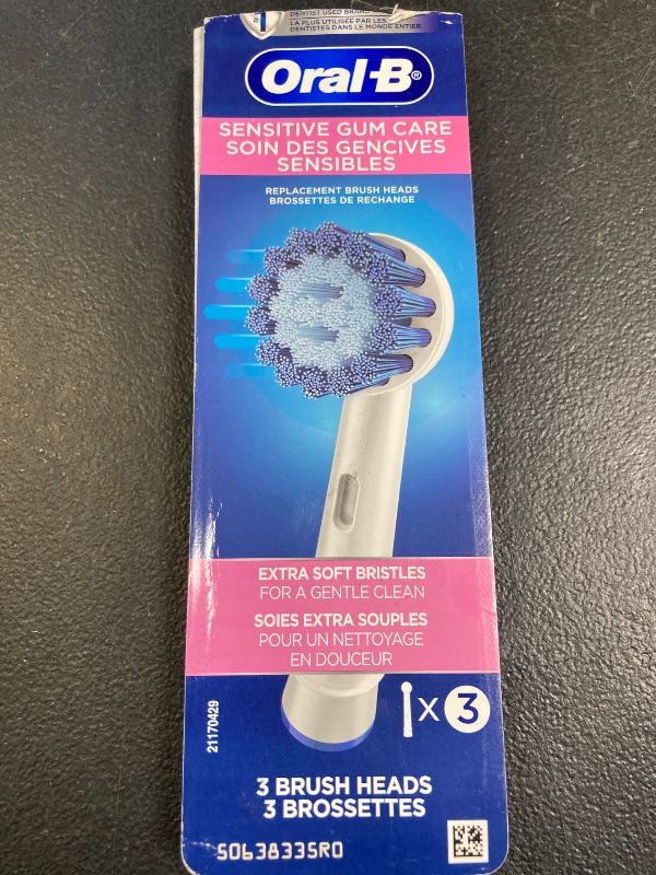 Photo 1 of Oral-B Sensitive Gum Care Electric Toothbrush Replacement Brush Heads Refill, 3 Count