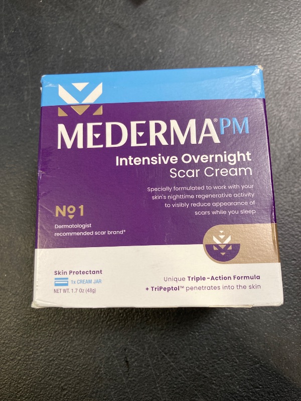 Photo 1 of Mederma PM Intensive Overnight Scar Cream, Works with Skin's Nighttime Regenerative Activity, Clinically Shown to Make Scars Smaller and Less Visible, 1.7 Oz (48g)