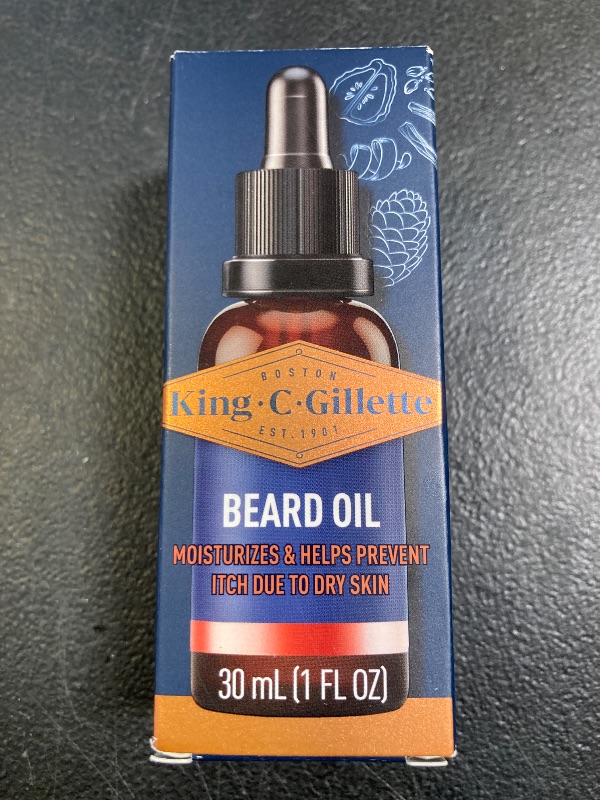 Photo 1 of King C. Gillette Beard Oil for Men - Argan, Jojoba, Avocado, Macadamia Seed and Almond Oils - Moisturize and Soften Beard