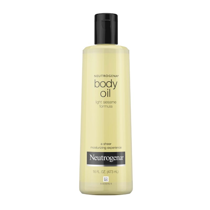Photo 1 of Neutrogena Body Oil Light Sesame Formula, 16 fl oz, Radiant Glow Moisturizer for Dry Skin, Bath & Shower Oil For Smooth and Hydrated Skin