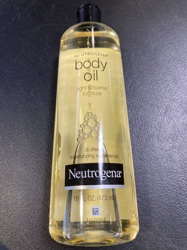 Photo 1 of Neutrogena Body Oil Light Sesame Formula, 16 fl oz, Radiant Glow Moisturizer for Dry Skin, Bath & Shower Oil For Smooth and Hydrated Skin