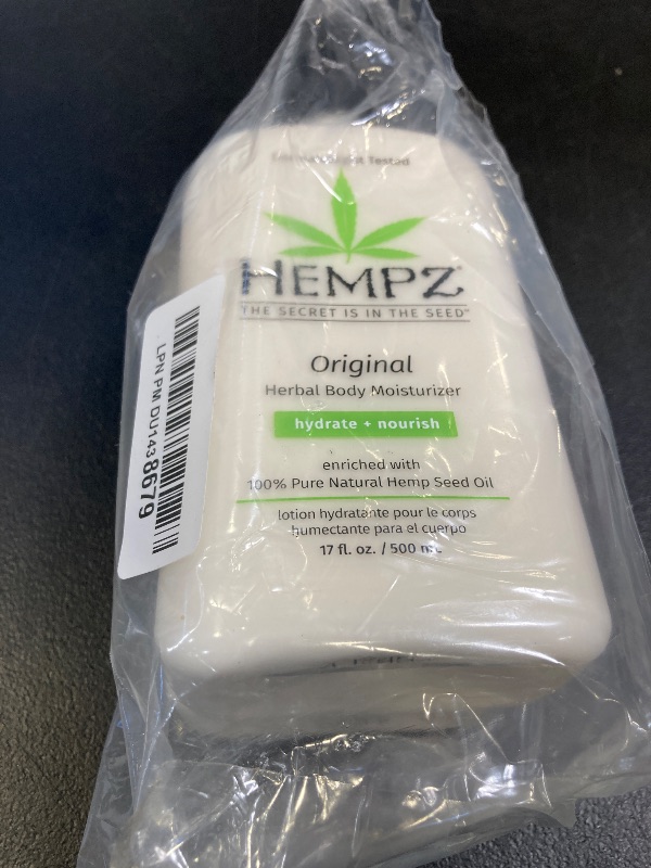 Photo 1 of Hempz Original, Natural Hemp Seed Oil Body Moisturizer with Shea Butter & Ginseng, Pure Herbal Skin Lotion for Dryness, Nourishing Vegan Cream, Floral and Banana, 17 Fl Oz, 2 Pack