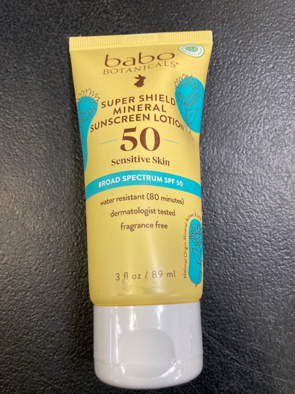 Photo 1 of Babo Botanicals Sheer Mineral Sunscreen Lotion SPF 50 - Natural Zinc Oxide - Extra Sensitive Skin - Lightweight - Water Resistant - Fragrance-Free - EWG Verified- Sheer application