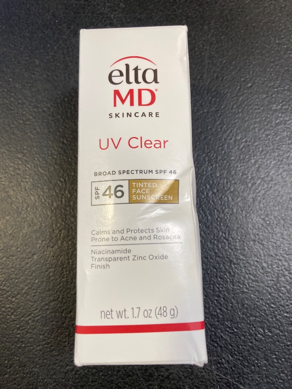 Photo 1 of EltaMD UV Clear Tinted Sunscreen for Face, SPF 46 with Zinc Oxide, Oil-Free, Dermatologist Recommended, For Acne-Prone Sensitive Skin, 1.7 oz