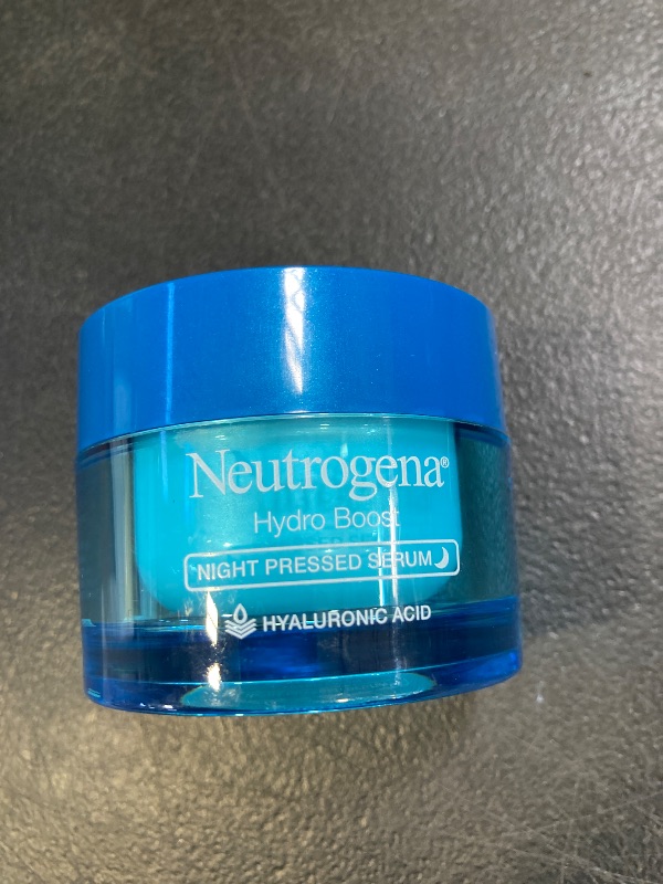 Photo 1 of Neutrogena Hydro Boost Night Pressed Serum, Hyaluronic Acid Face Moisturizer for Normal to Extra Dry Skin, Delivers Overnight Hydration for Restored, Revitalized, Dewy Skin, 1.7 oz