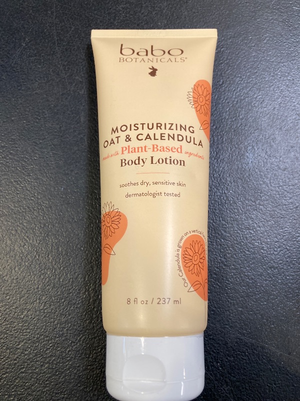 Photo 1 of Babo Botanicals Moisturizing Oat & Calendula Body Lotion - For Dry or Sensitive Skin - For all ages - Vegan - Lightly Scented