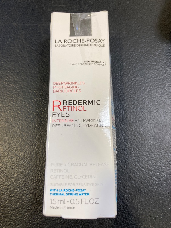 Photo 1 of La Roche-Posay Redermic R Eyes Retinol Eye Cream, Anti-Aging Eye Cream to Reduce Wrinkles and Dark Circles With Pure Retinol and Caffeine, 0.5 Fl Oz (Pack of 1)