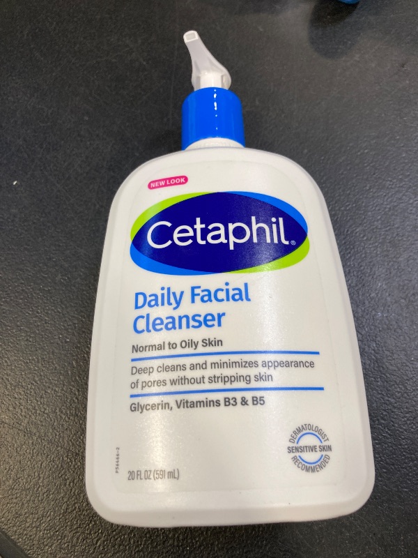 Photo 1 of Cetaphil Face Wash, Daily Facial Cleanser for Sensitive, Combination to Oily Skin, 20 oz, Gentle Foaming, Soap Free, Hypoallergenic