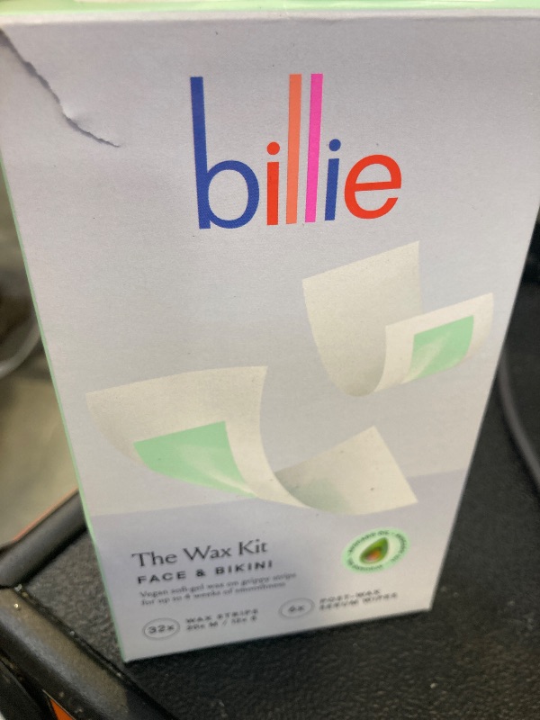 Photo 1 of Billie Wax Kit - Face & Bikini - 32 wax strips - 6 post-wax serum wipes