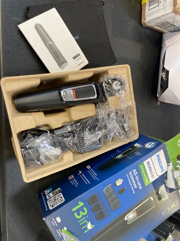 Photo 1 of Philips Norelco Multi Groomer All-in-One Trimmer Series 3000-13 Piece Mens Grooming Kit for Beard, Face, Nose, Ear Hair Trimmer and Hair Clipper - NO Blade Oil Needed, MG3740/40